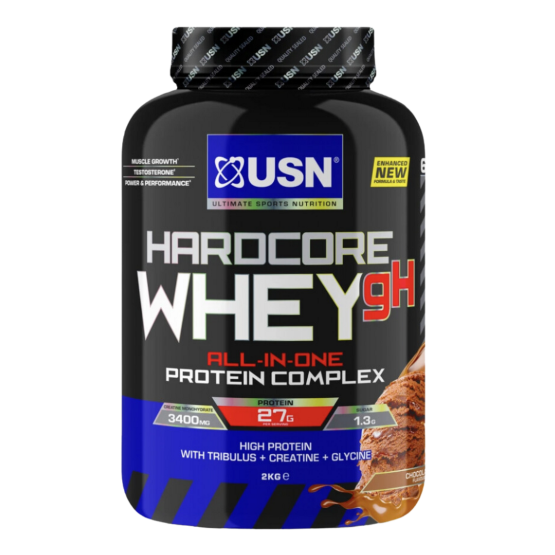 USN Hardcore Whey gH 908g - jahoda
