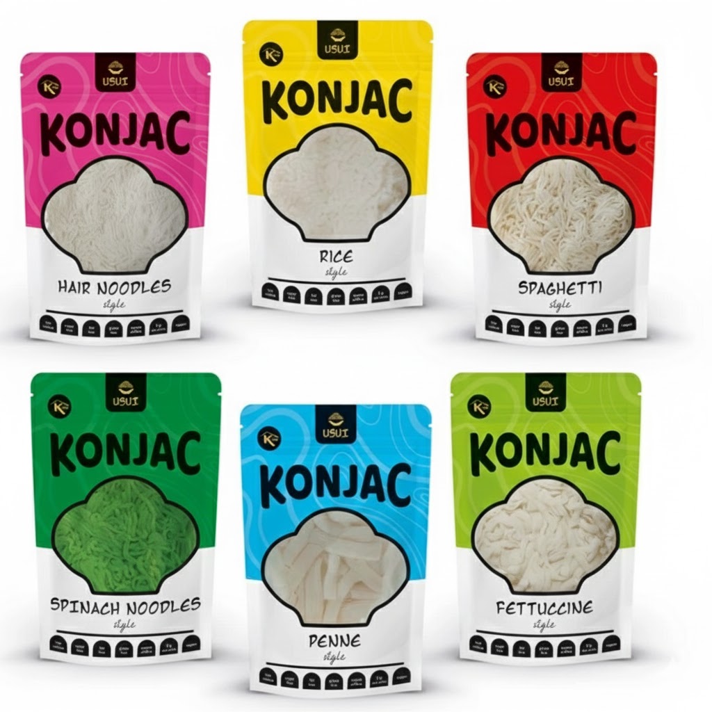 USUI Konjakové těstoviny, výhodný balíček mix 5+1