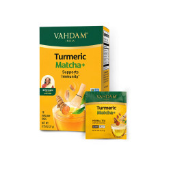 VAHDAM Turmeric matcha+ bylinný čaj 18 sáčků