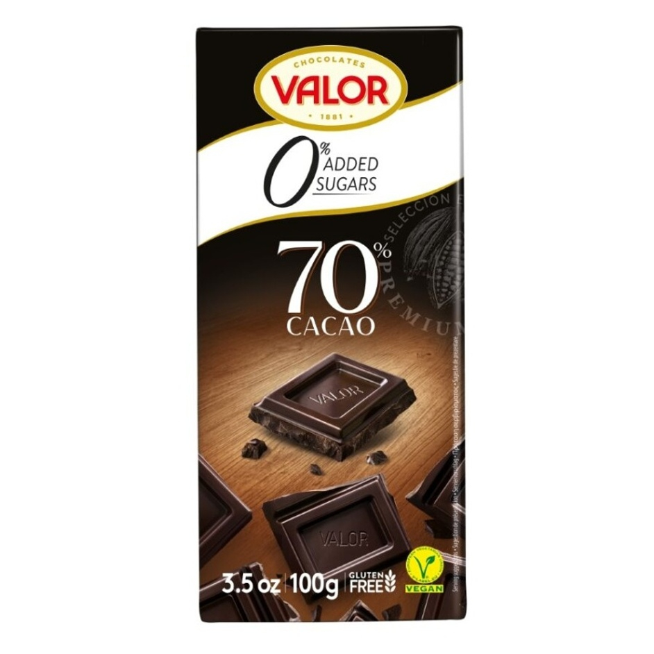 VALOR Čokoláda 70 % bez cukru 100 g