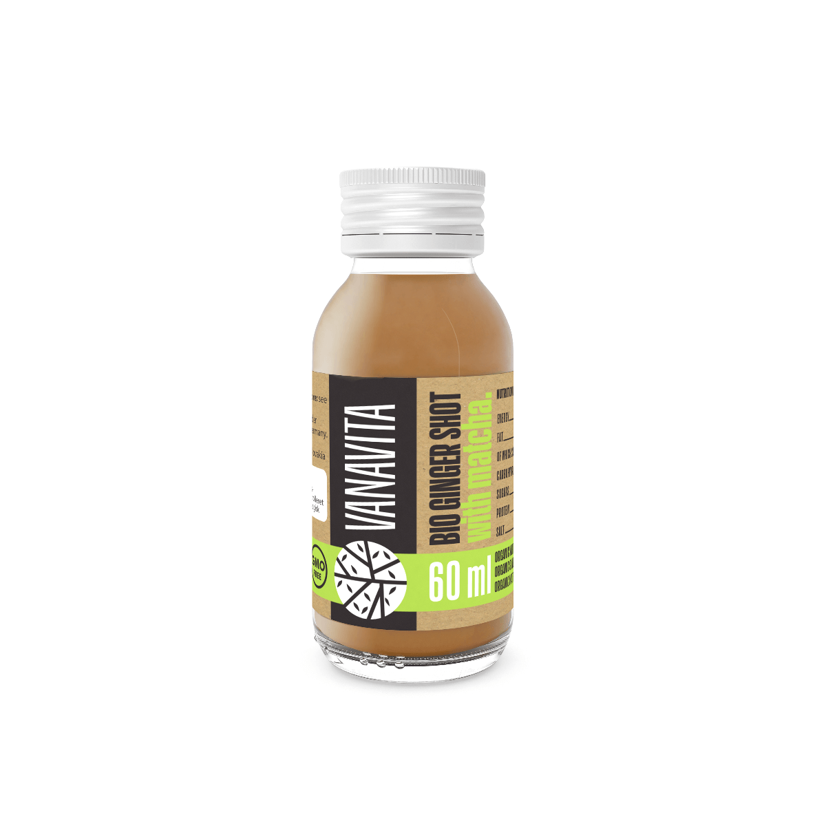 VANAVITA BIO Zázvorový shot s matcha čajem 60 ml