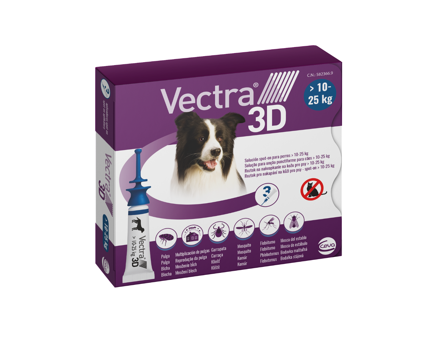 Vectra 3D spot-on pro psy M (10–25 kg) 3 pipety