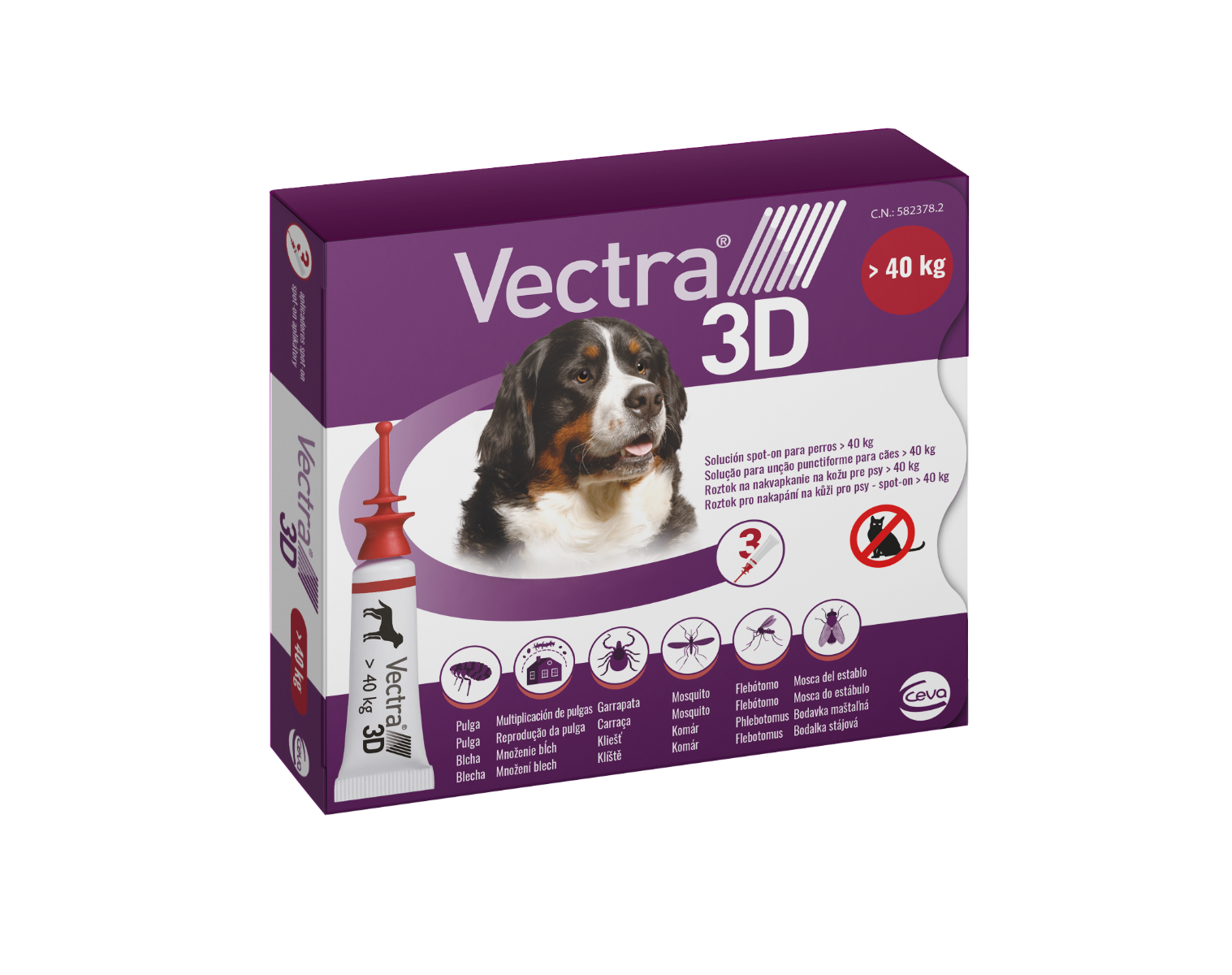 Vectra 3D spot-on pro psy XL (> 40 kg) 3 pipety