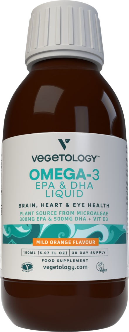 VEGETOLOGY Omega‑3 tekutý (jemná pomerančová příchuť) 150 ml