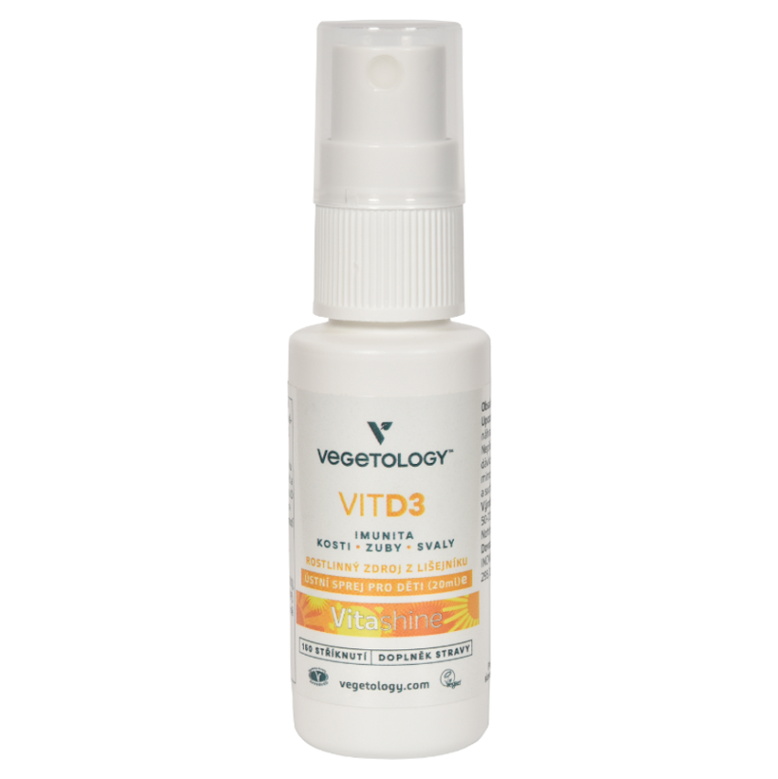 VEGETOLOGY VitD3 Vitashine ve spreji 1000IU 20 ml