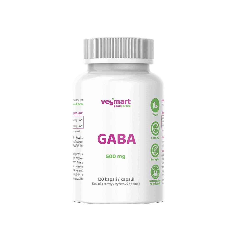 Vegmart GABA 500 mg 120 kapslí