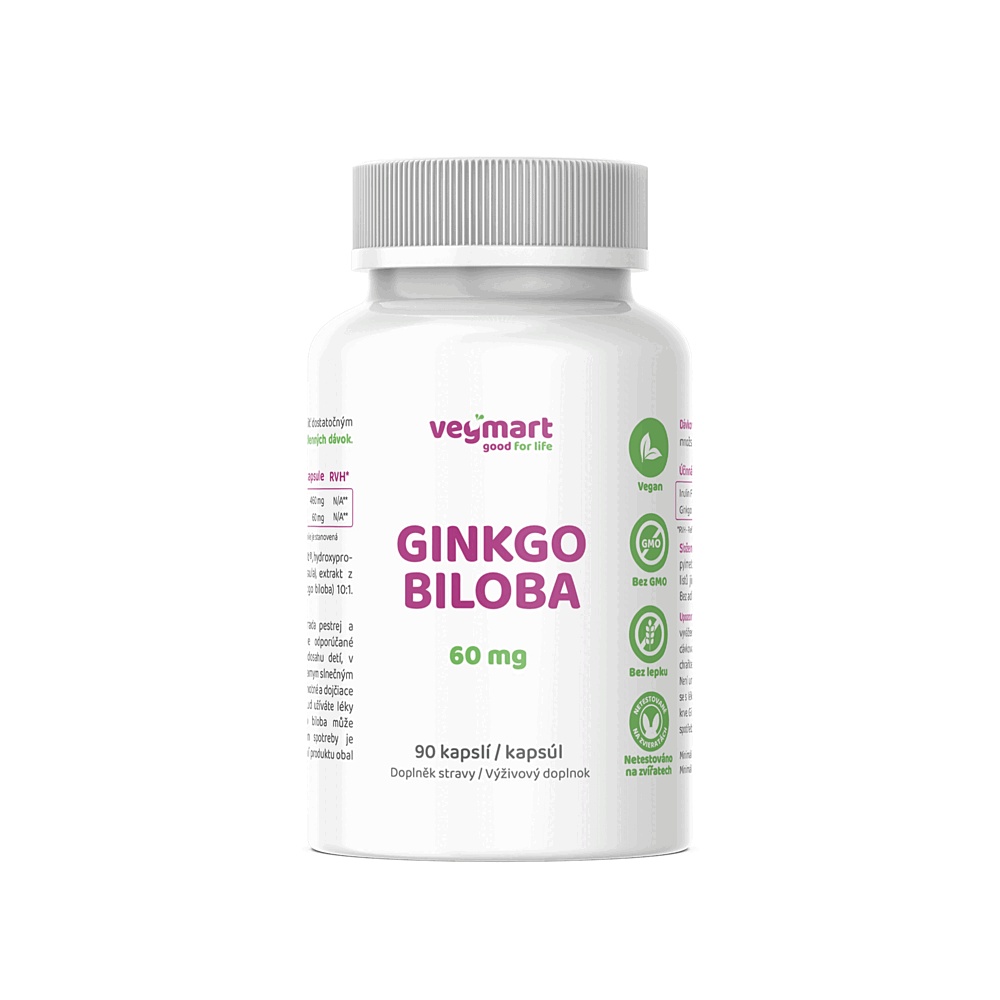 Vegmart GINKGO BILOBA 60 mg 90 kapslí
