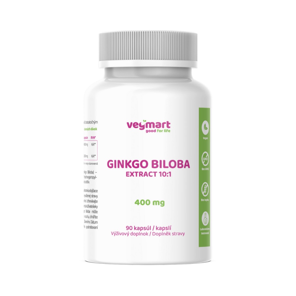 Vegmart Ginkgo Biloba Extract 400 mg 90 kapslí