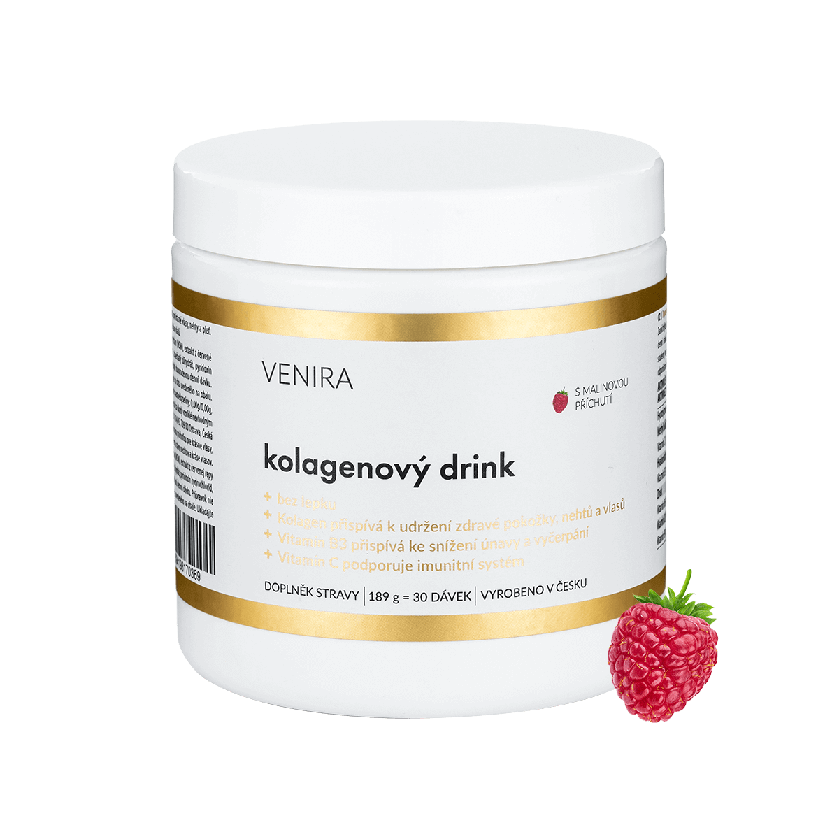 VENIRA kolagenový drink, Malina 189 g