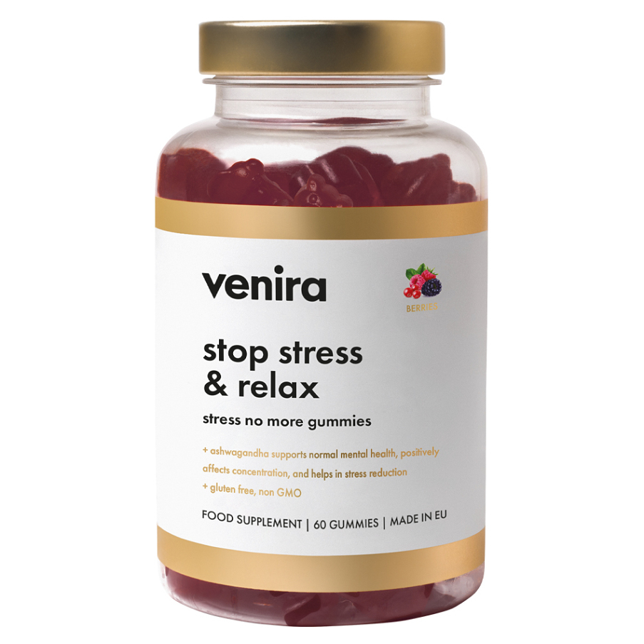 VENIRA Stop stress & relax stress no more gummies lesní plody 60 kusů