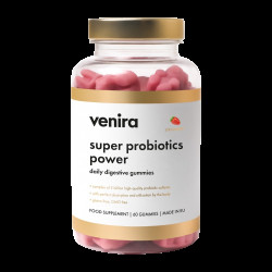 VENIRA Super probiotics power - medvídci na zlepšení trávení jahoda 60 ks