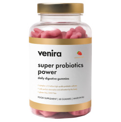 VENIRA Super probiotics power daily digestive gummies jahoda 60 kusů