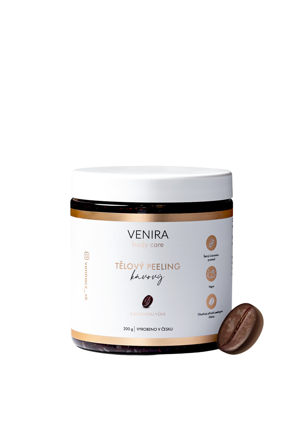 VENIRA Tělový peeling kávový 200 g