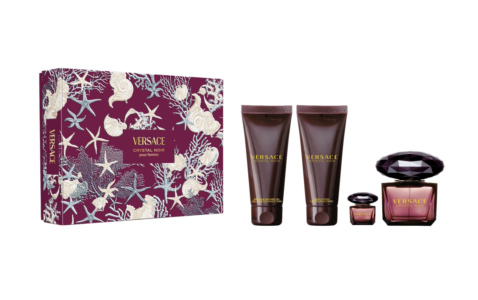 Versace Crystal Noir dárkový set pro ženy 4 ks