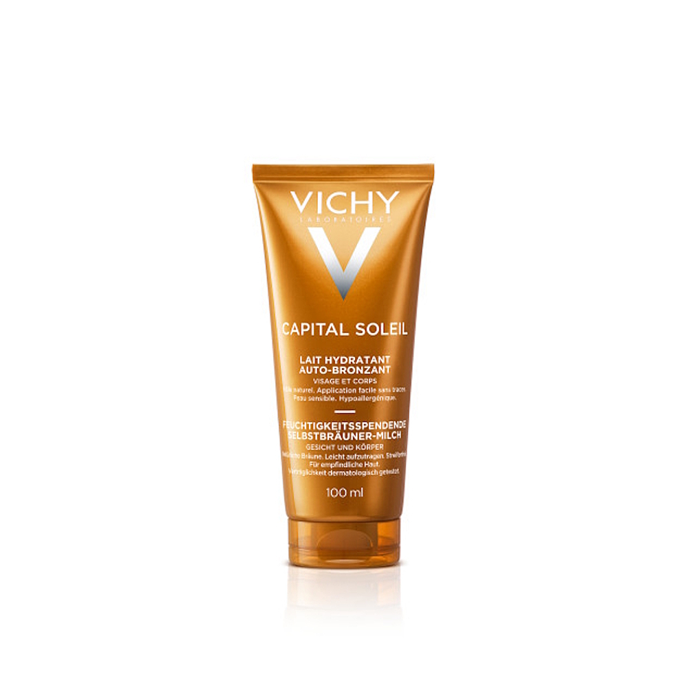 VICHY Capital Soleil Hydratační samoopalovací mléko na obličej a tělo 100 ml