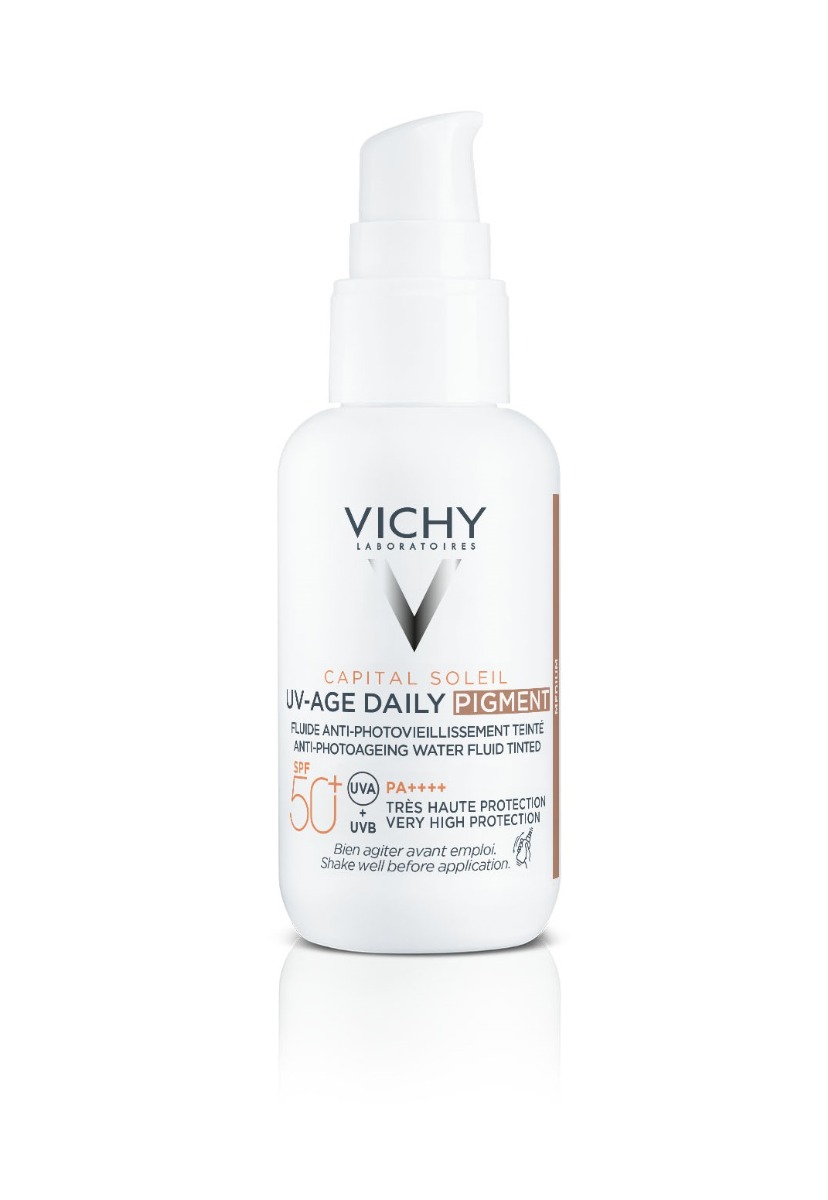 Vichy Capital Soleil UV-AGE Daily Tónovaný fluid SPF50+ Medium 40 ml