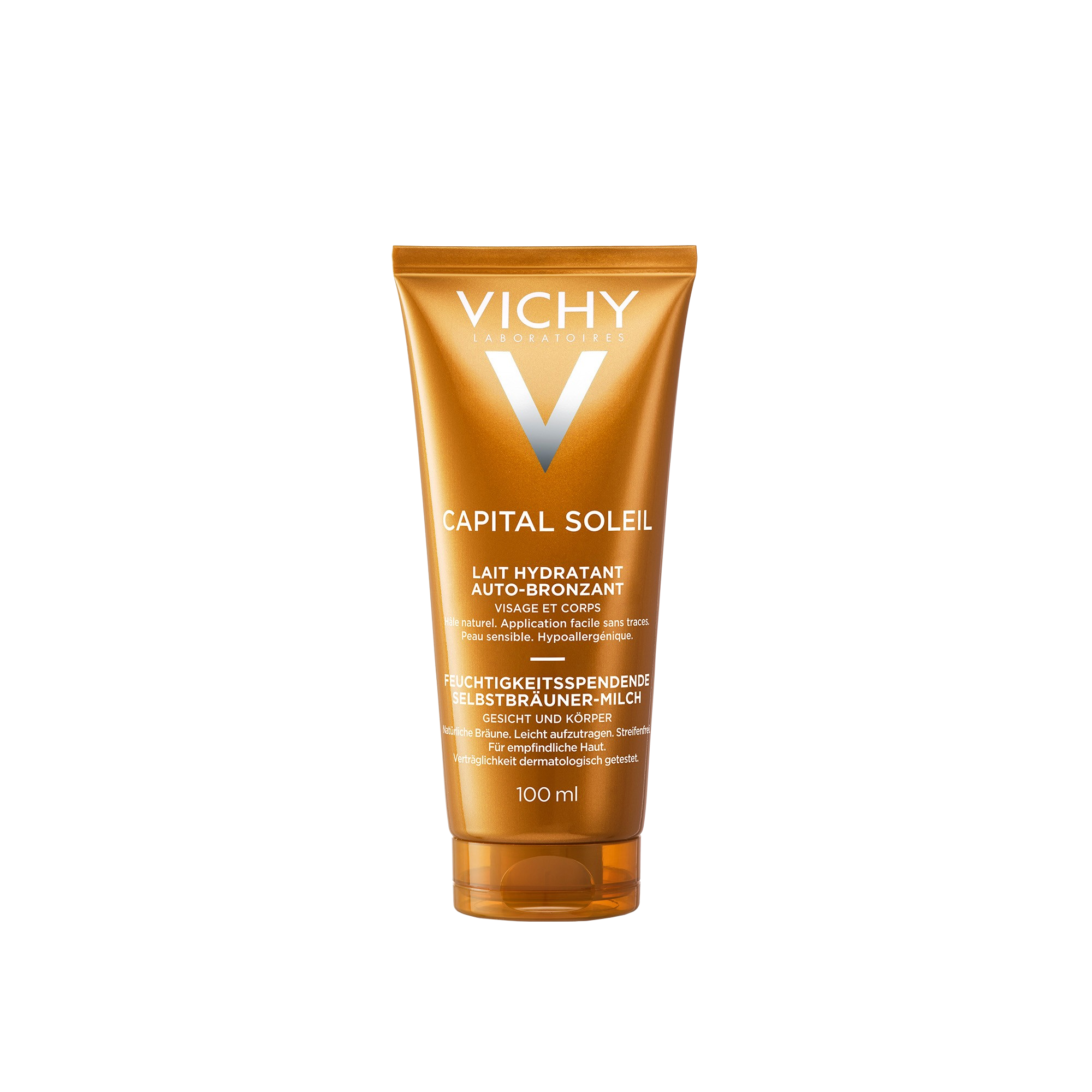 VICHY Idéal Soleil Hydratační samoopalovací mléko na obličej a tělo 100 ml