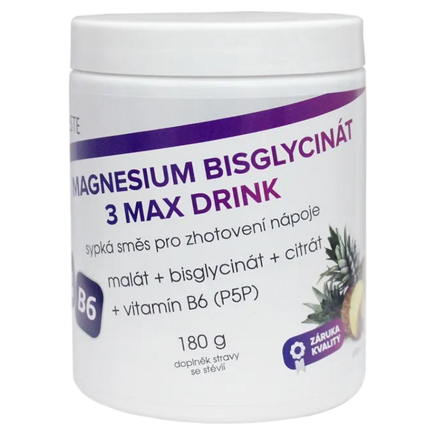 VIESTE Magnesium bisglycinát 3 MAX drink příchuť ananas 180 g