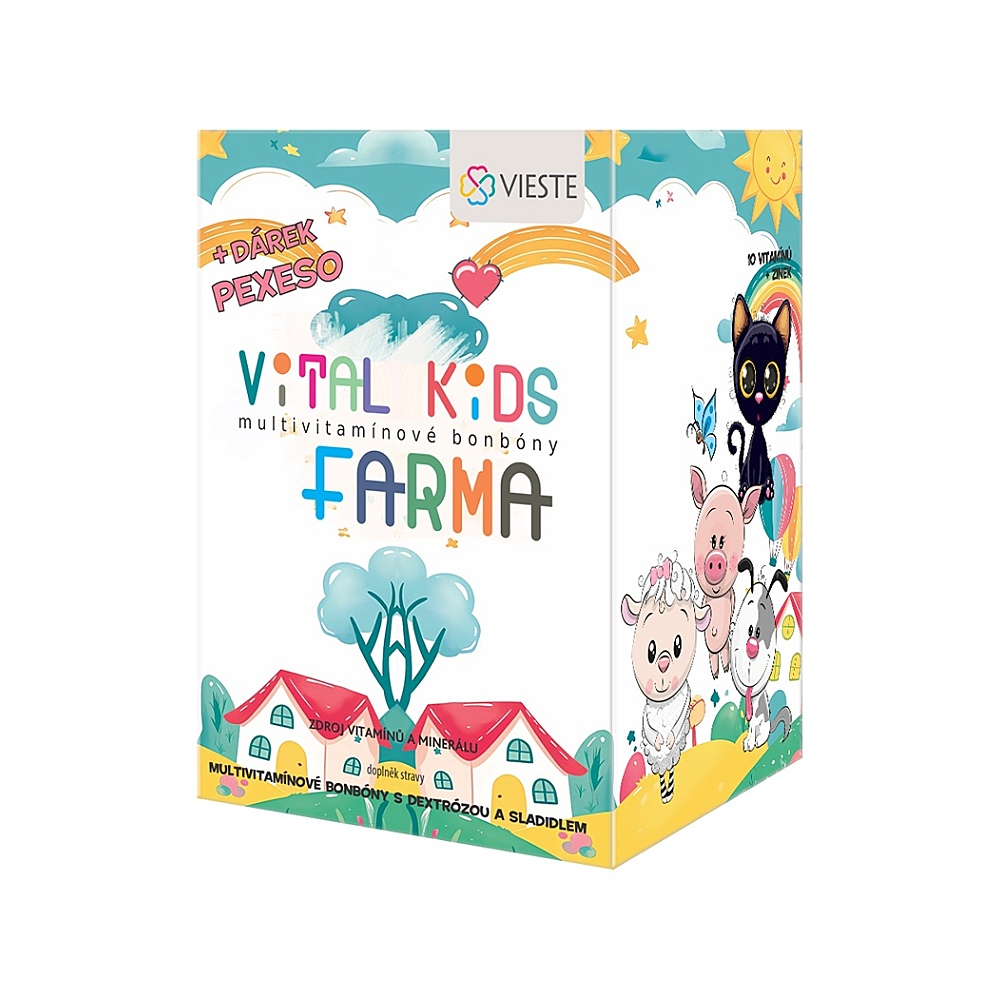 VIESTE Vital kids farma + pexeso 12 x 12 pastilek