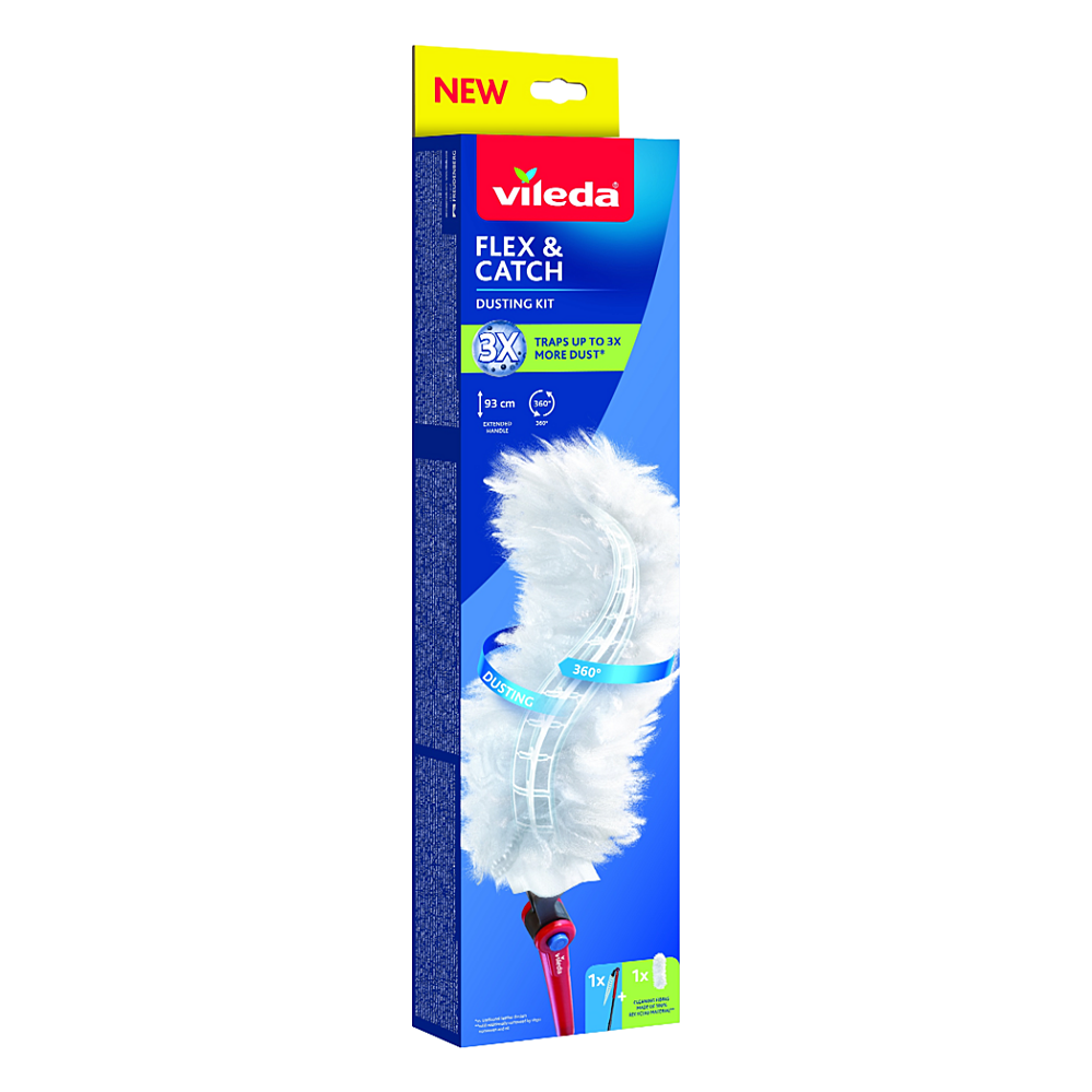 Vileda Flex&Catch prachovka s dlouhou rukojetí