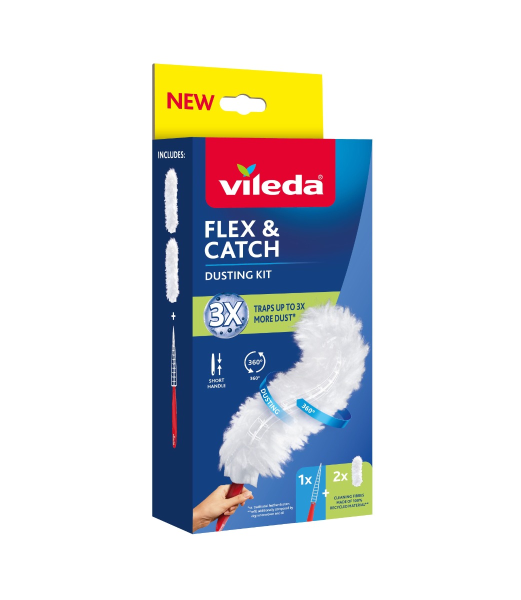 Vileda Flex&Catch prachovka s krátkou rukojetí 1 ks