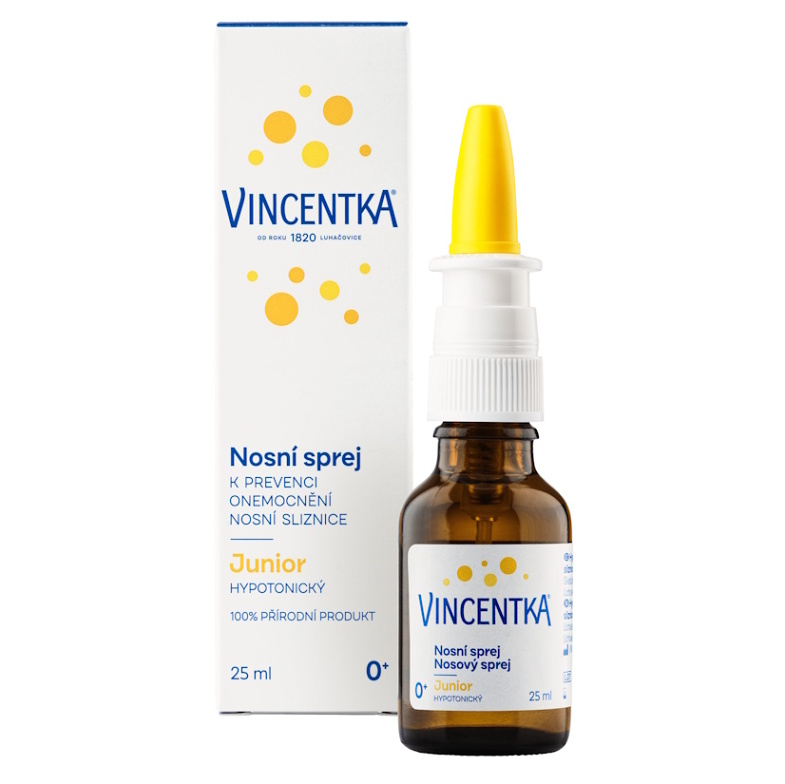 VINCENTKA Nosní sprej junior hypotonický 25 ml