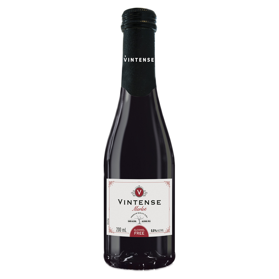 VINTENSE Odrůdové nealkoholické víno červené Merlot 200 ml