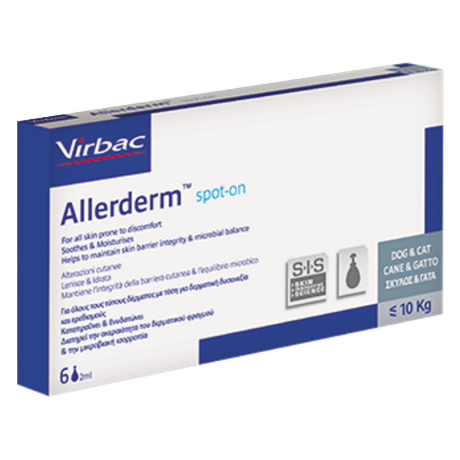 VIRBAC Allerderm spot-on pro psy a kočky do 10 kg 6x2 ml