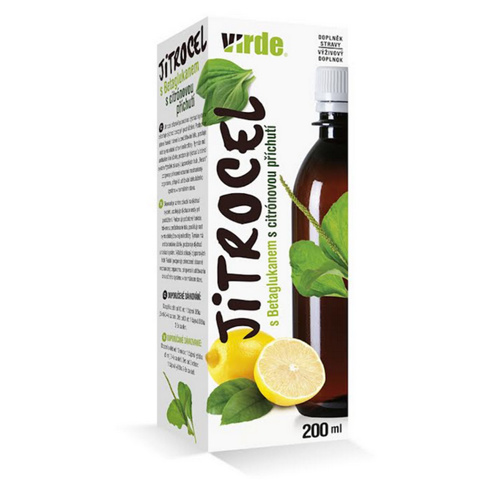VIRDE Jitrocel s betaglukanem s citrónovou příchutí 200 ml