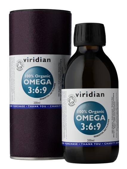 VIRIDIAN 100% Organic Omega 3:6:9 Oil 200 ml