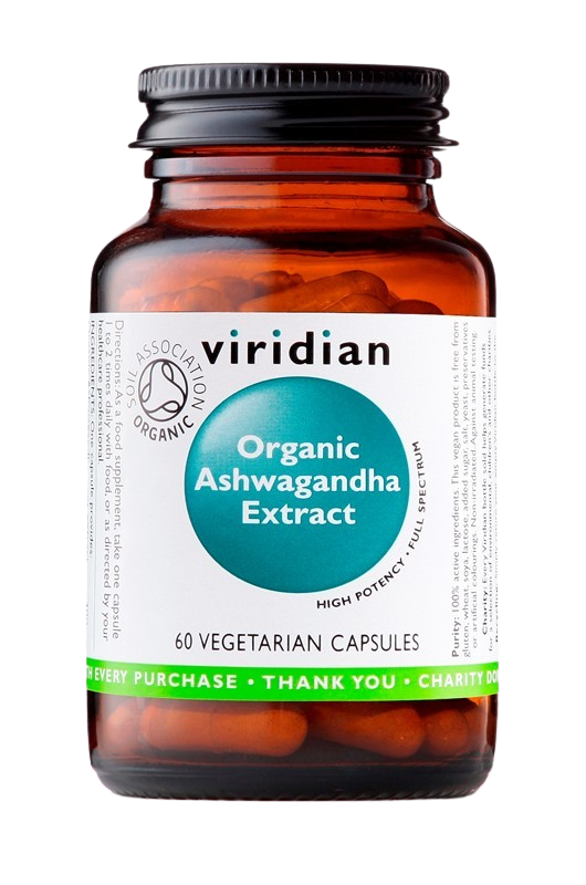 VIRIDIAN Ashwagandha Extract Organic 60 kapslí