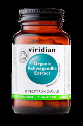 VIRIDIAN Ashwagandha Extract Organic 60 kapslí