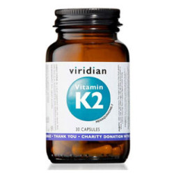 VIRIDIAN Nutrition vitamin K2 30 kapslí