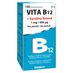 VITA B12 + kyselina listová 1 mg/400 mcg 100 tablet