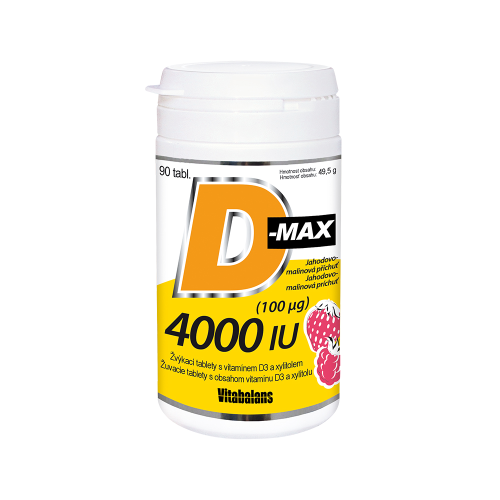 Vitabalans D-Max 4000 IU 90 žvýkacích tablet