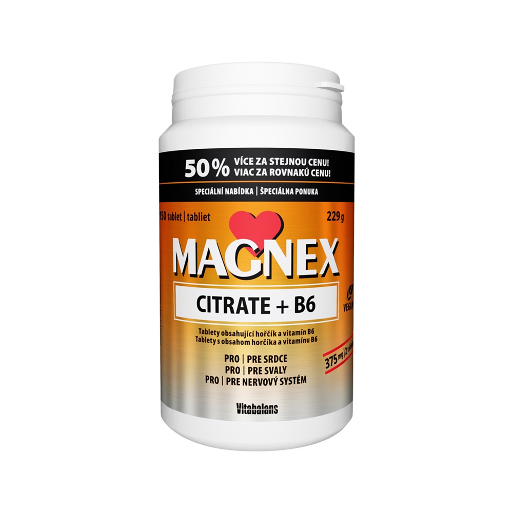 Vitabalans Magnex citrate 375 mg + B6 100+50 tablet