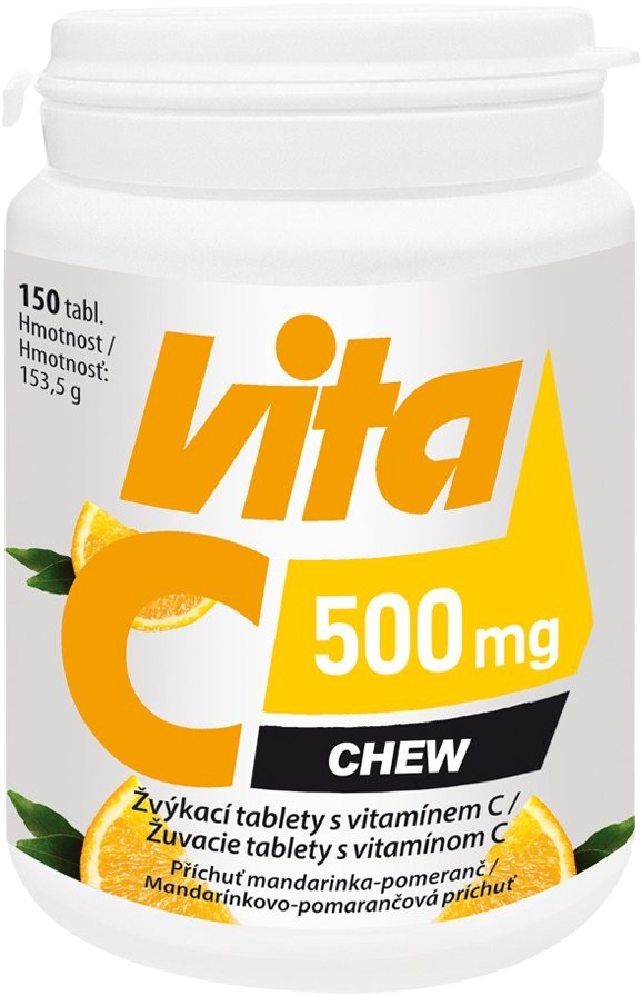 VITABALANS Vita C 500 mg CHEW, Mandarinkovo-pomerančová příchuť 150 tablet