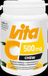 VITABALANS Vita C 500 mg CHEW, Mandarinkovo-pomerančová příchuť 150 tablet