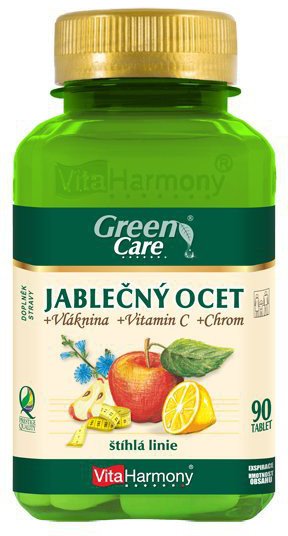 VITAHARMONY Jablečný ocet + vláknina + chrom + vitamin C 90 tablet