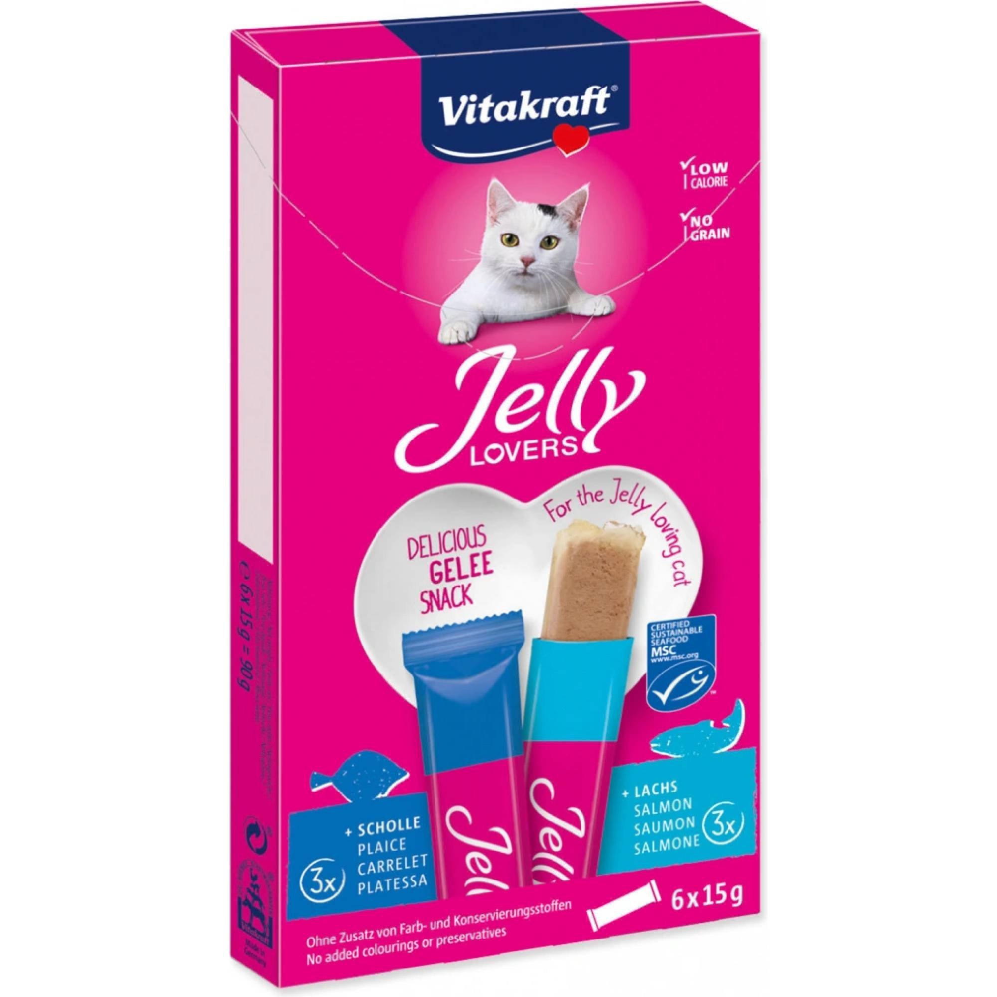 VITAKRAFT Jelly Lovers losos, platýs 6 x 15 g