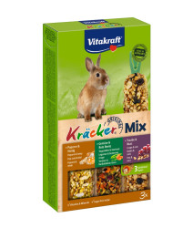 Vitakraft Kräcker Mix králík –⁠⁠⁠⁠⁠⁠ popkorn, zelenina a ořechy 3x56 g