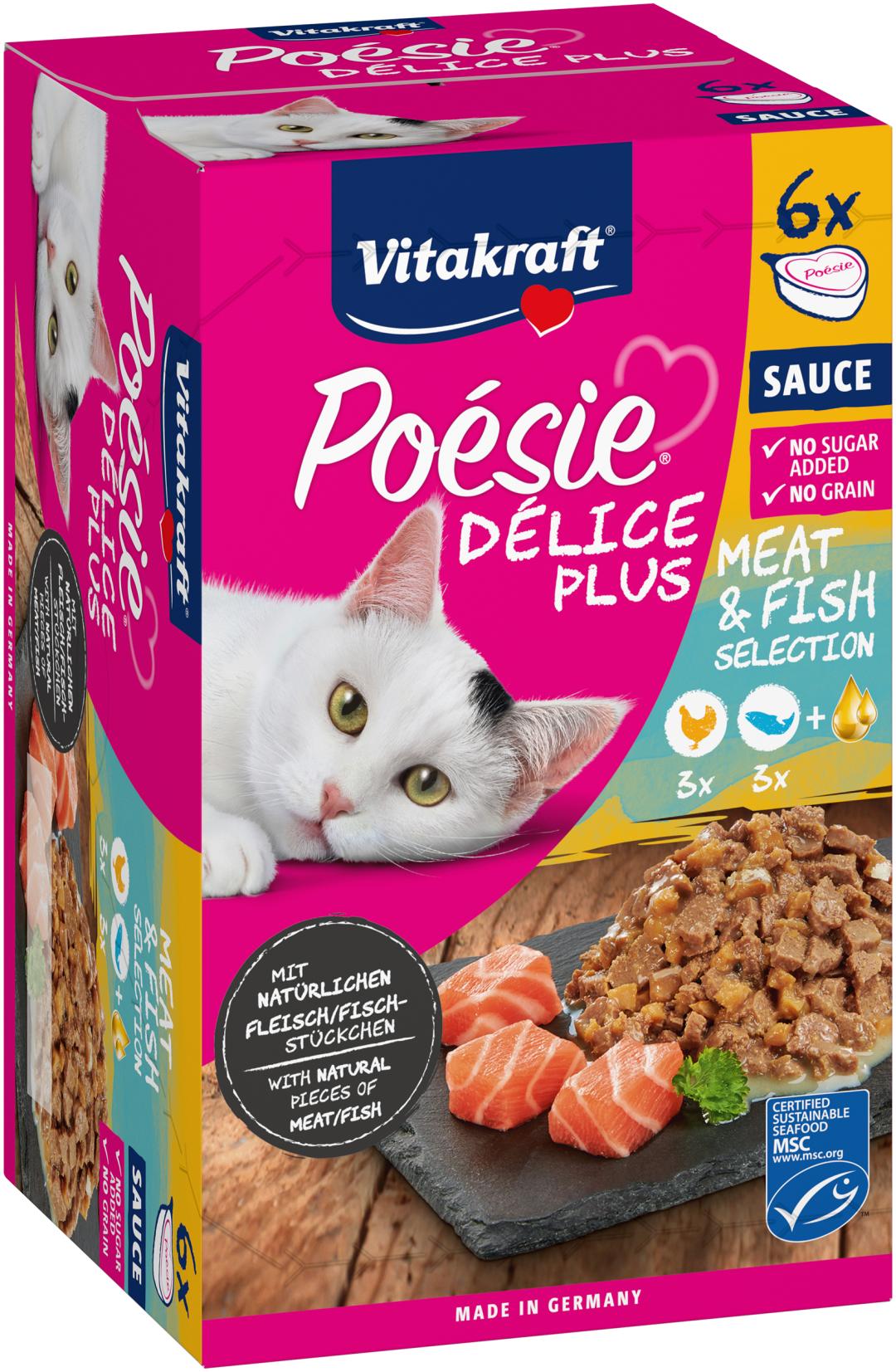 VITAKRAFT Poésie Délice Plus kuřecí + losos 6 x 85 g