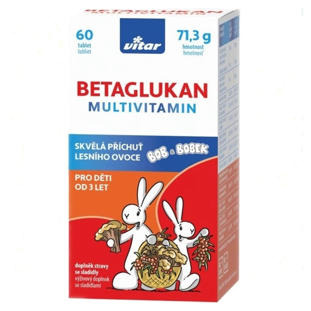 VITAR Kids betaglukan multivitamin 60 tablet