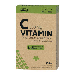 VITAR Origin Vitamin C 500 mg postupným uvolňováním 60 kapslí
