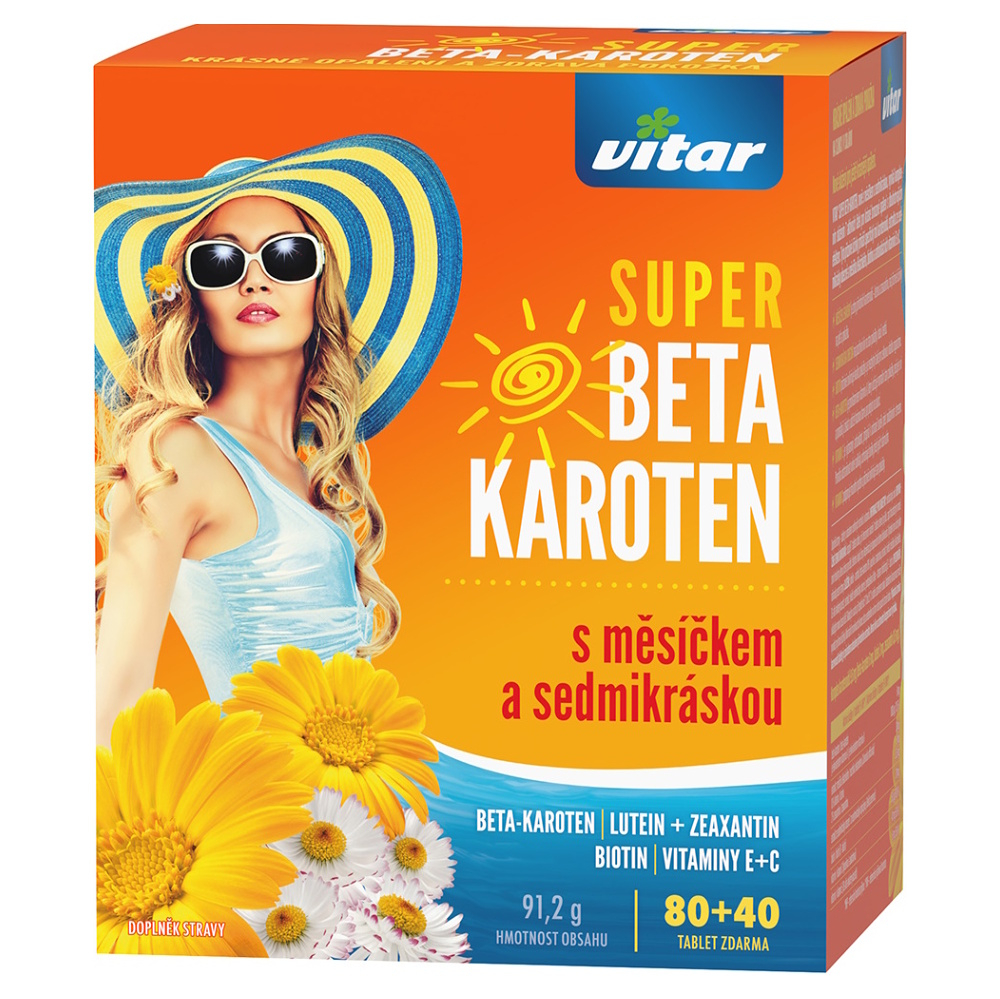 VITAR Super beta-karoten s měsíčkem a sedmikráskou 80+40 tablet