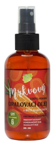 VIVACO Bio Přírodní opalovací mrkvový olej SPF6 150 ml