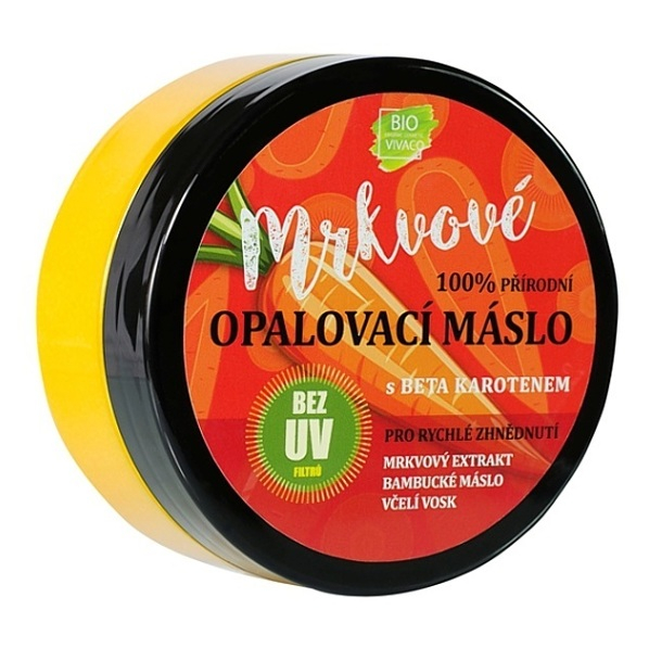 VIVACO Přírodní opalovací mrkvové máslo bez UV filtrů 150 ml