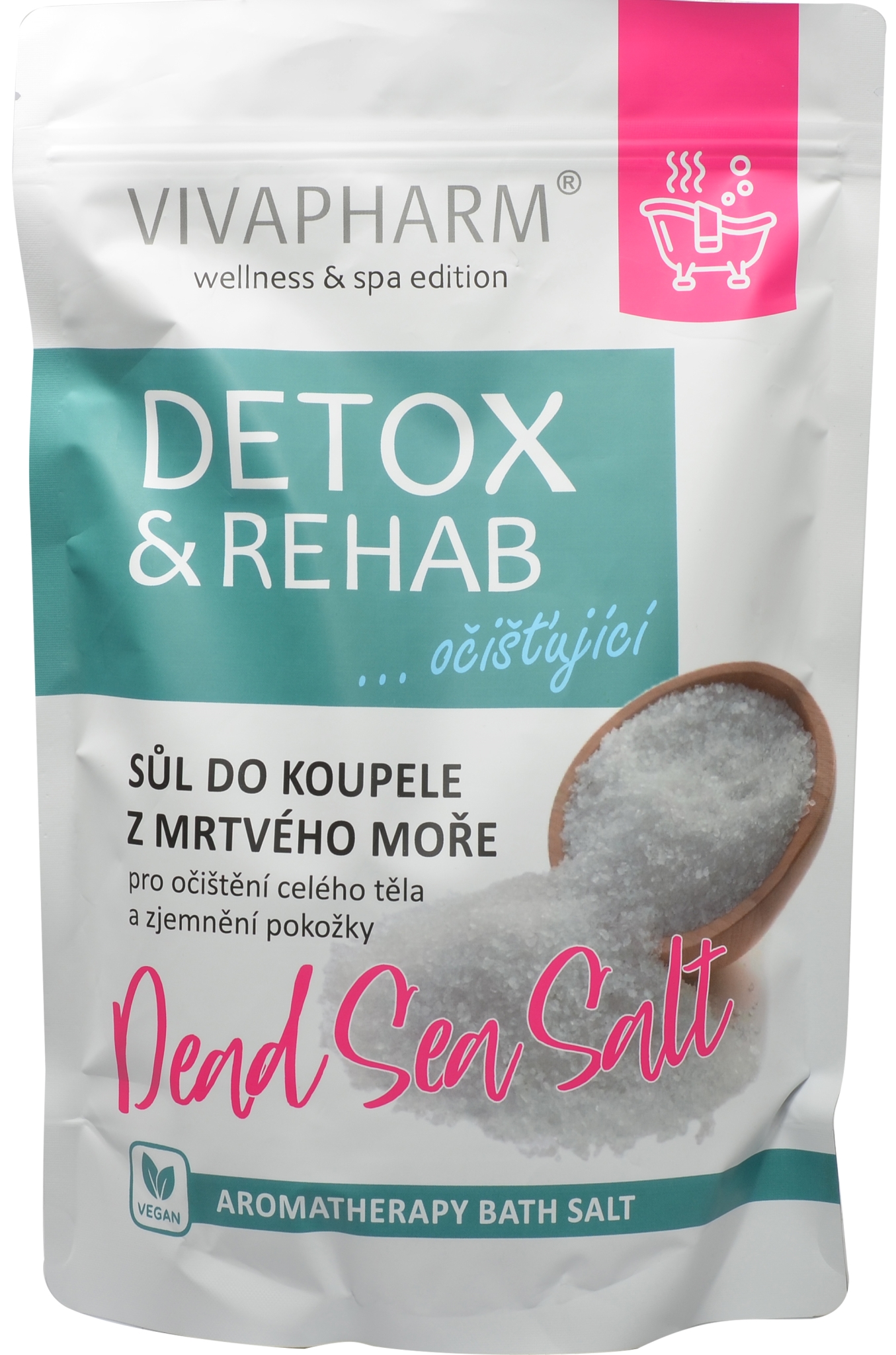 VIVAPHARM Sůl do koupele Detox and rehab 1000 g