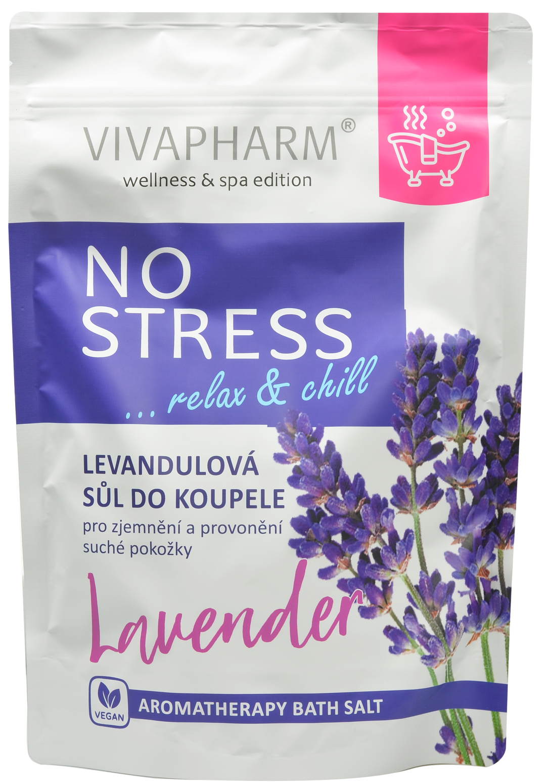 VIVAPHARM Sůl do koupele No stress 1000 g