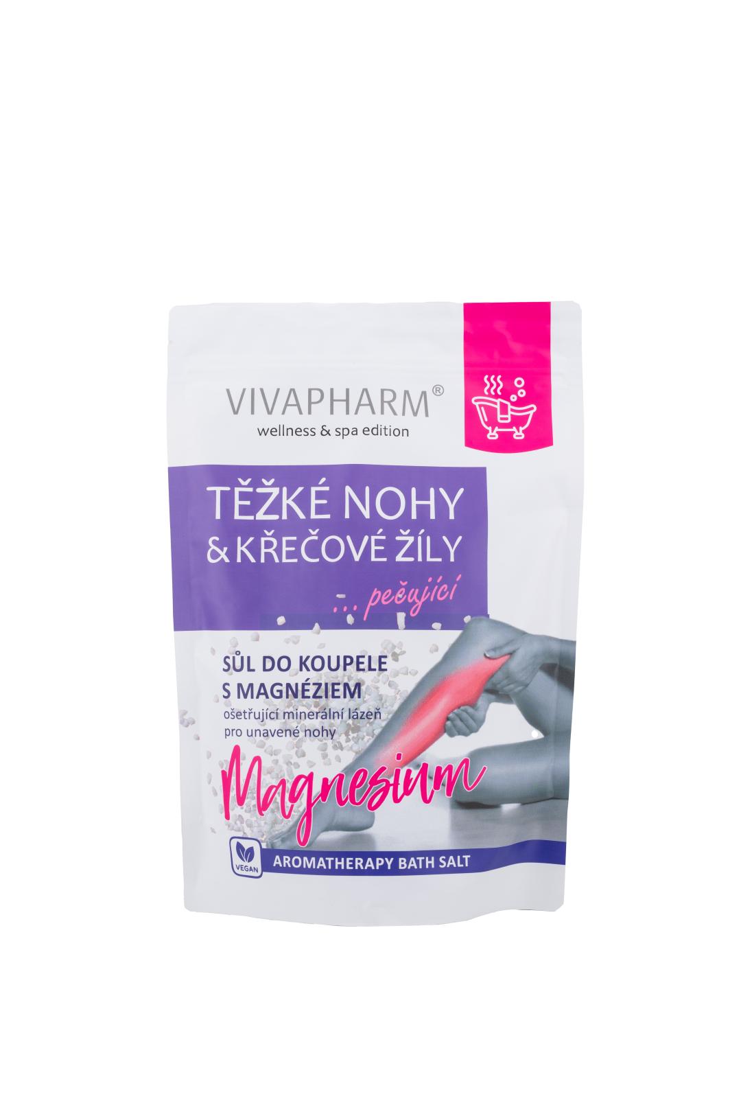 VIVAPHARM Sůl do koupele Těžké nohy a křečové žíly 1000 g